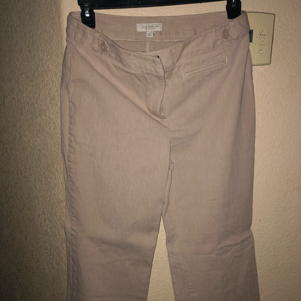 Ann Taylor - beige work slacks - 12